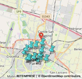 Mappa Via San Leonardo, 43122 Parma PR, Italia (2.02176)