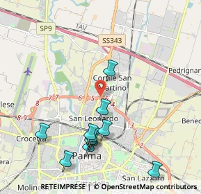 Mappa Via San Leonardo, 43122 Parma PR, Italia (2.21636)