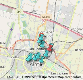 Mappa Via San Leonardo, 43122 Parma PR, Italia (1.66727)
