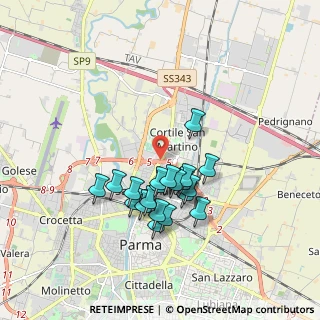 Mappa Via San Leonardo, 43122 Parma PR, Italia (1.531)