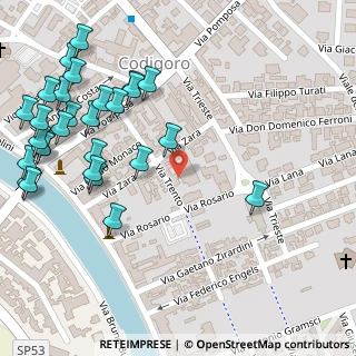 Mappa Via Zara, 44021 Codigoro FE, Italia (0.15714)