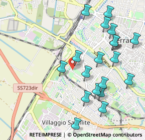 Mappa Via Vincenzo Barlaam, 44122 Ferrara FE, Italia (1.122)