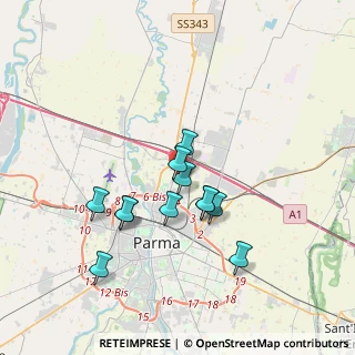 Mappa Piazza Sibilla Aleramo, 43122 Parma PR, Italia (3.06333)