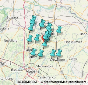 Mappa Via Luigi Einaudi, 41032 Cavezzo MO, Italia (8.7235)