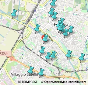 Mappa Via Vincenzo Monti, 44122 Ferrara FE, Italia (1.11)