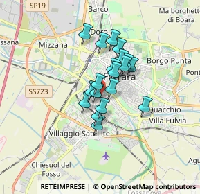 Mappa Via Vincenzo Monti, 44122 Ferrara FE, Italia (1.12526)