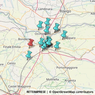 Mappa Via Ghisiglieri, 44121 Ferrara FE, Italia (7.54353)