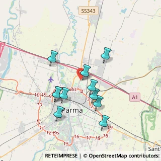 Mappa Via Irma ed Emma Gramatica, 43122 Parma PR, Italia (3.35364)