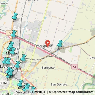 Mappa Strada Traversante Pedrignano, 43122 Parma PR (3.9345)