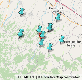 Mappa Via della Stradella, 29018 Lugagnano Val D'arda PC, Italia (5.68333)