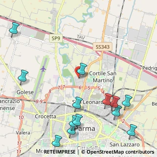 Mappa Via Giuseppe Botteri, 43122 Parma PR, Italia (2.93615)
