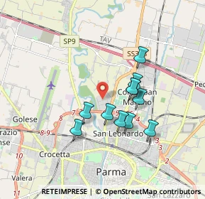Mappa Via Moletolo, 43122 Parma PR, Italia (1.43818)