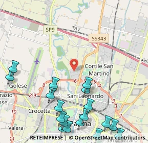 Mappa Via Moletolo, 43122 Parma PR, Italia (2.98)