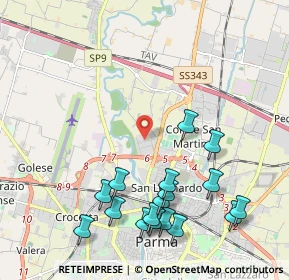 Mappa Via Moletolo, 43122 Parma PR, Italia (2.43235)