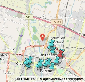 Mappa Via Moletolo, 43122 Parma PR, Italia (2.34714)