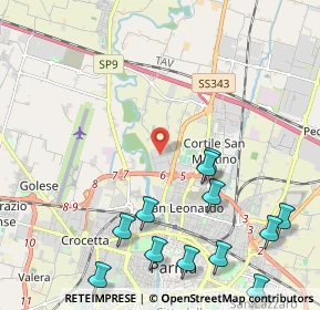 Mappa Via Moletolo, 43122 Parma PR, Italia (2.77417)