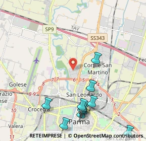 Mappa Via Moletolo, 43122 Parma PR, Italia (2.63545)