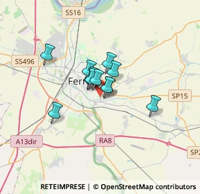 Mappa Viale Alfonso I D'Este, 44123 Ferrara FE, Italia (1.9175)