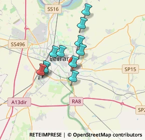 Mappa Viale Alfonso I D'Este, 44123 Ferrara FE, Italia (2.70909)