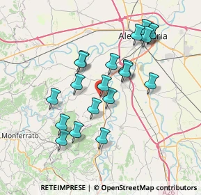 Mappa Via Piave, 15010 Frascaro AL, Italia (6.814)