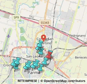 Mappa Piazza Grazia Deledda, 43122 Parma PR, Italia (2.45643)