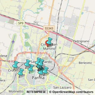 Mappa Piazza Grazia Deledda, 43122 Parma PR, Italia (2.47833)
