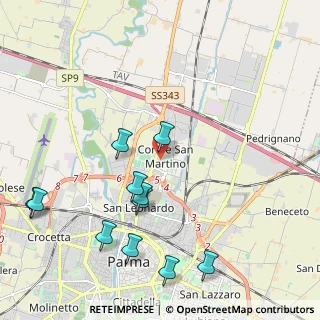 Mappa Piazza Grazia Deledda, 43122 Parma PR, Italia (2.42455)