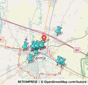 Mappa Piazza Grazia Deledda, 43122 Parma PR, Italia (3.16545)