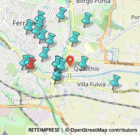 Mappa Via Adriano Aducco, 44123 Ferrara FE, Italia (0.9635)