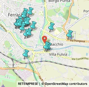 Mappa Via Adriano Aducco, 44123 Ferrara FE, Italia (1.0615)