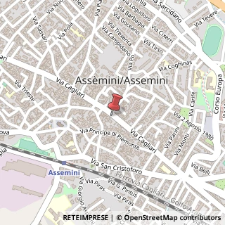 Mappa Via Cagliari, 65, 09032 Assemini, Cagliari (Sardegna)