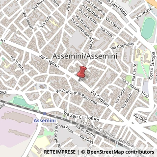 Mappa Via Cagliari, 63, 09032 Assemini, Cagliari (Sardegna)