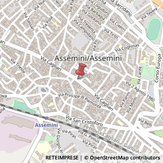 Mappa Via Cagliari, 182, 09032 Assemini, Cagliari (Sardegna)