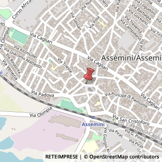 Mappa Via Oberdan,  5, 09032 Assemini, Cagliari (Sardegna)