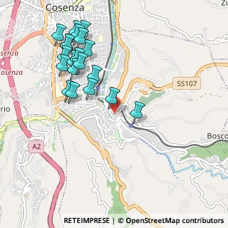 Mappa Via dei Tribunali, 87100 Cosenza CS, Italia (1.2125)