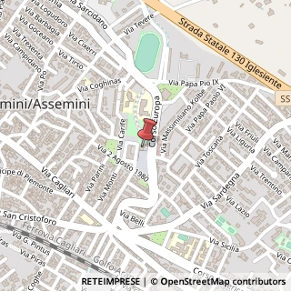 Mappa Corso Europa, 50, 09032 Assemini, Cagliari (Sardegna)