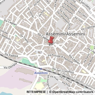 Mappa Via Giuseppe Garibaldi, 42, 09032 Assemini, Cagliari (Sardegna)