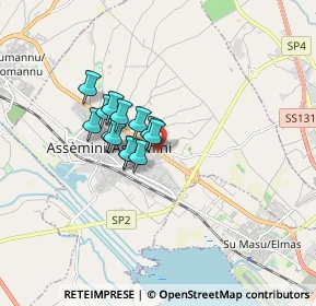 Mappa Via Madrid, 09032 Assemini CA, Italia (1.20846)