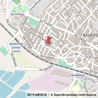 Mappa Via firenze 36, 09032 Assemini, Cagliari (Sardegna)