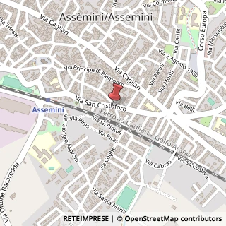 Mappa Via San Cristoforo, 56, 09032 Assemini, Cagliari (Sardegna)