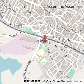 Mappa Via P. Martini, 9, 09032 Assemini, Cagliari (Sardegna)