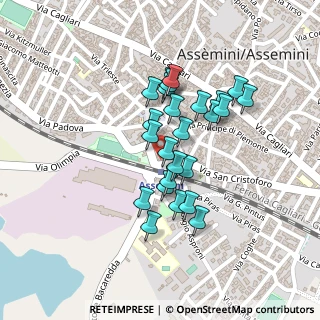 Mappa Via Trento, 09032 Assemini CA, Italia (0.18)