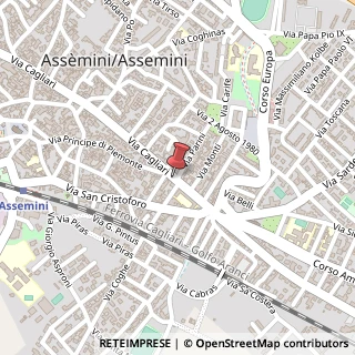 Mappa Via Cagliari, 5, 09032 Assemini, Cagliari (Sardegna)