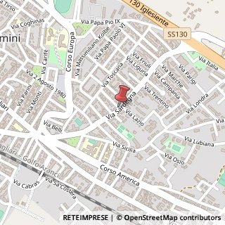 Mappa Via Sardegna, 41, 09032 Assemini, Cagliari (Sardegna)