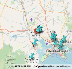 Mappa Via Roma, 09032 Assemini CA, Italia (7.63077)