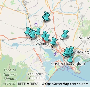 Mappa Corso America, 09032 Assemini CA, Italia (6.698)