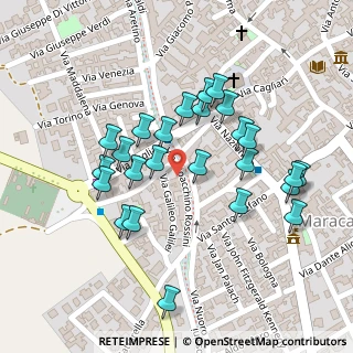 Mappa Via Rossini, 09040 Maracalagonis CA, Italia (0.112)