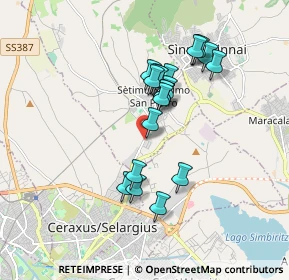 Mappa Localita' Zona Industriale, 09040 Settimo San Pietro CA, Italia (1.6765)