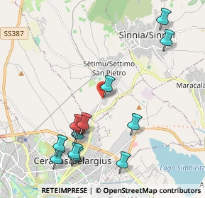 Mappa Localita' Zona Industriale, 09040 Settimo San Pietro CA, Italia (2.54769)
