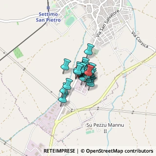 Mappa Via Francesca Sanna sulis zona industriale Settimo San pietro Sede legale Via Ennio, 09040 Settimo San Pietro CA, Italia (0.14483)